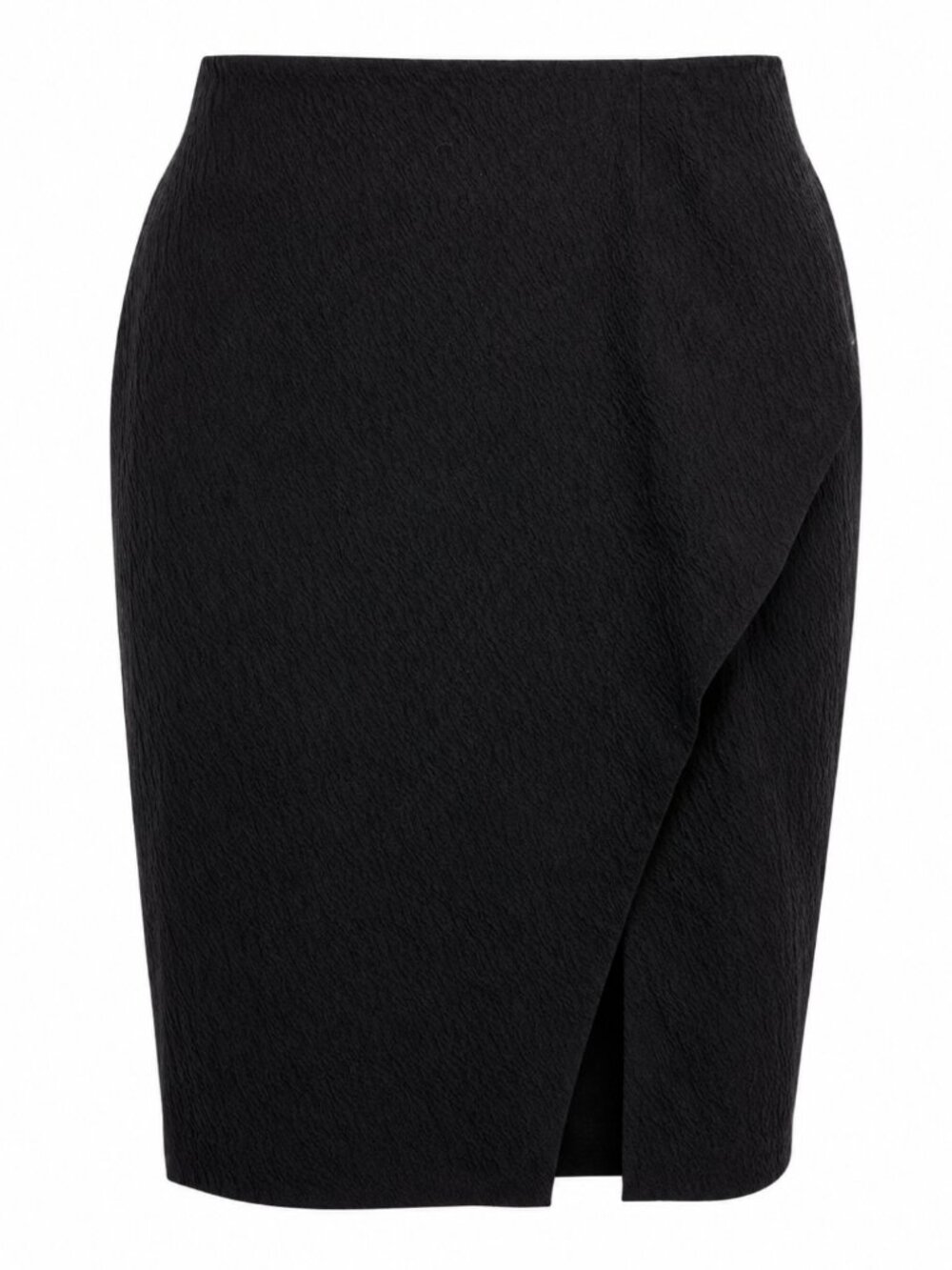 ๐ 2/40 Addition Elle Black Faux Wrap Textured Midi Skirt Size 4X - Picture 1 of 4